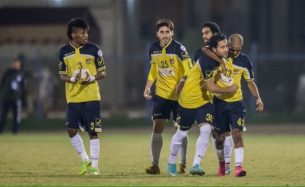 جانب من مباراة الساحل واليرموك