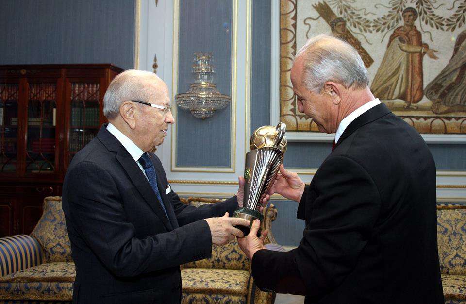 من حفل استقبال رئيس الجمهورية التونسية لوفد النجم الساحلي 