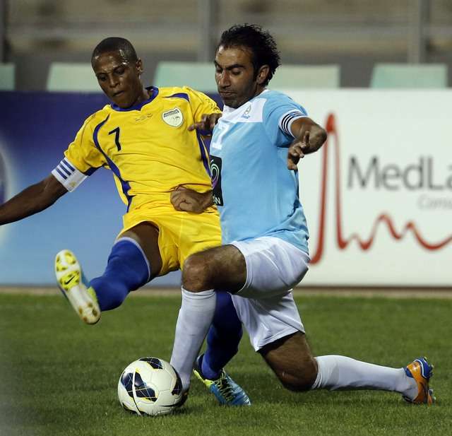 من لقاء الفيصلي والحسين في الموسم الماضي 