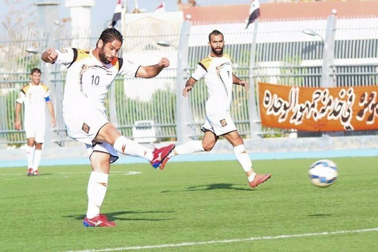 جانب من احدى مباريات نادي الوحدة السوري