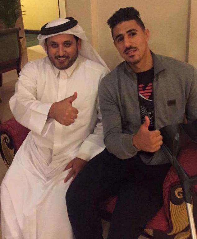 بغداد بونجاح لدى وصوله الى الدوحة 