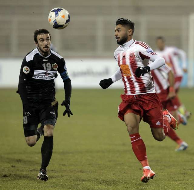 من لقاء الأهلي وشباب الأردن في الموسم الماضي