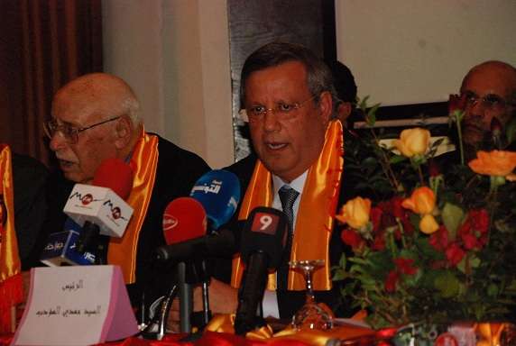 رئيس الترجي حمدي المؤدب خلال تدخله  