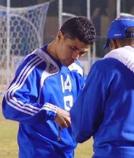 التايب في تمرين فريقه اليوم - (المركز الإعلامي بنادي الهلال)