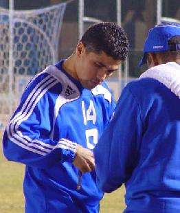 التايب في تمرين فريقه اليوم - (المركز الإعلامي بنادي الهلال)