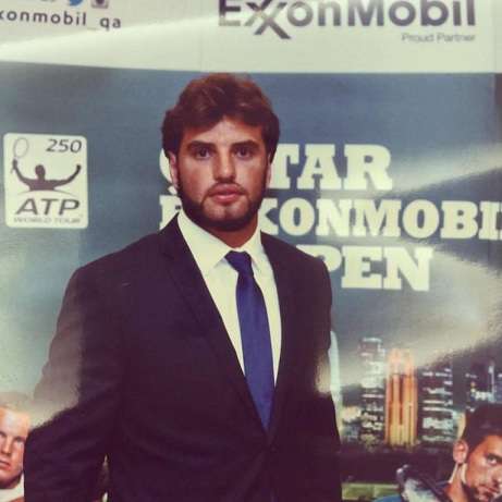 مالك الجزيري في حفل تقديم اللاعبين المشاركين في بطولة قطر