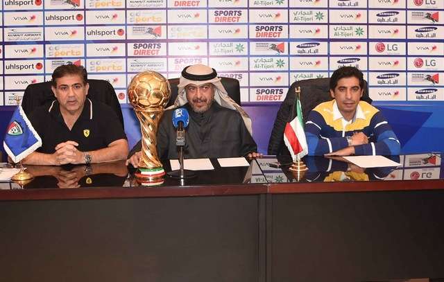 جانب من المؤتمر الصحافي للمدربين