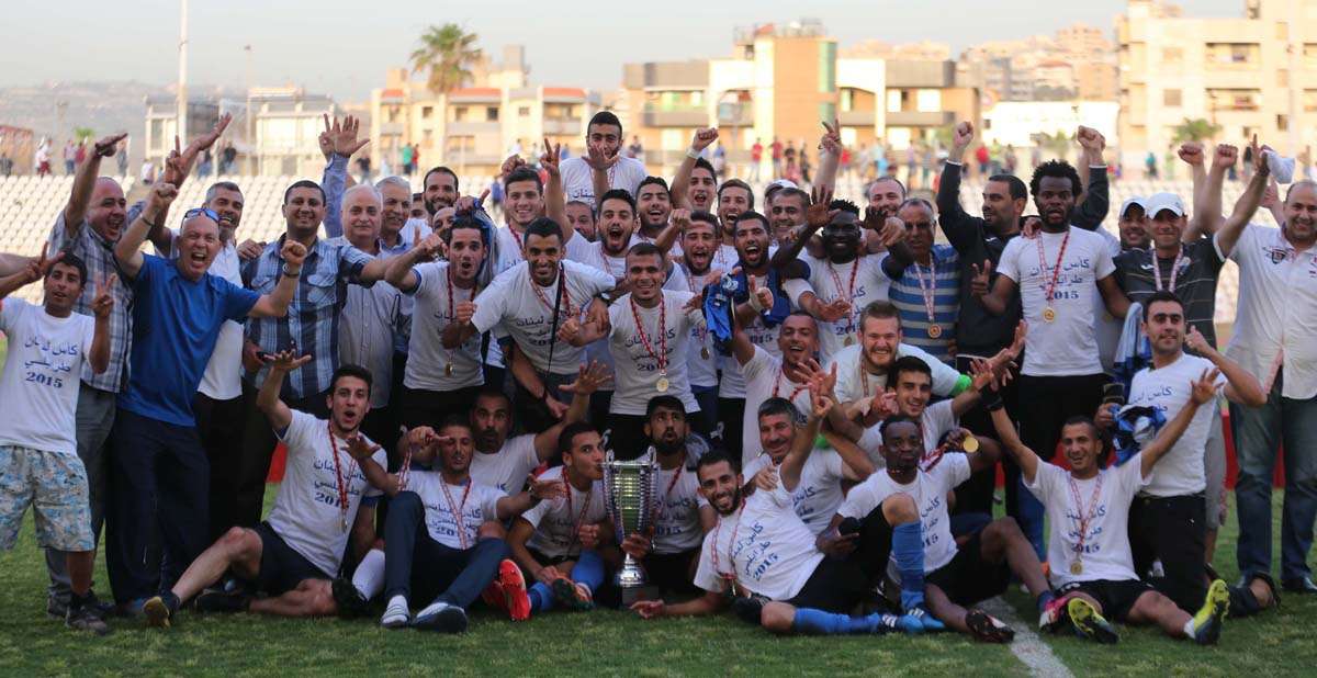 فرحة فريق طرابلس بلقب النسخة الماضية