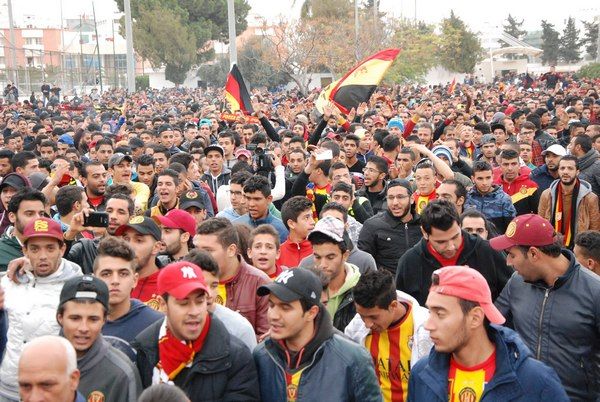 من احتفالات جماهير الترجي التونسي بعيد ميلاد الفريق رقم 97