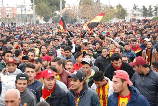 من احتفالات جماهير الترجي التونسي بعيد ميلاد الفريق رقم 97