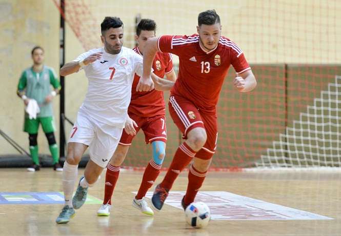 من مباراة لبنان مع المجر