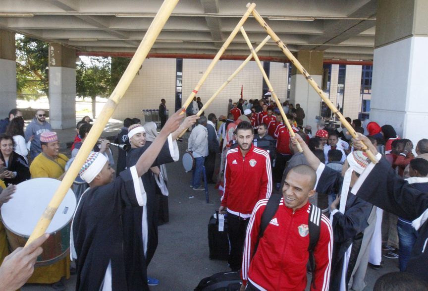لحظة وصول منتخب الأردن مدينة اسوان