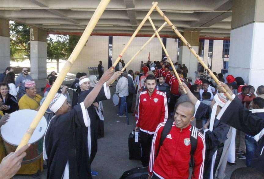 لحظة وصول منتخب الأردن مدينة اسوان
