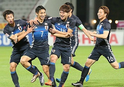 ريكي هاراكاوا (رقم سبعة) بعد تسجيله الهدف الحاسم