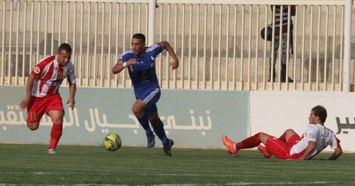 من مباراة شباب الأردن والرمثا في الذهاب