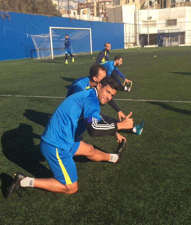 رودريجو يبتسم لعدسة "كوورة" خلال تدريبات الصفاء اليوم الإثنين