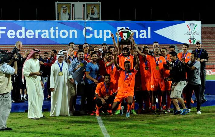 كاظمة لدى تتويجه بكأس الاتحاد