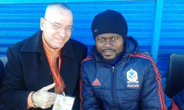 اكوتي منساه مع مراسل كووورة سامي عيسى