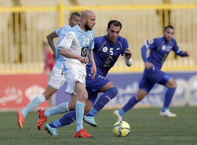 من مباراة الرمثا والفيصلي 