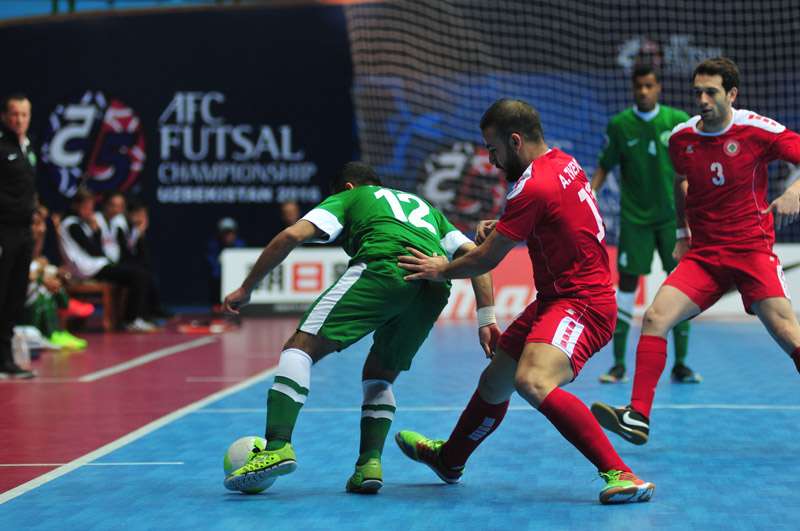 من مباراة السعودية ولبنان