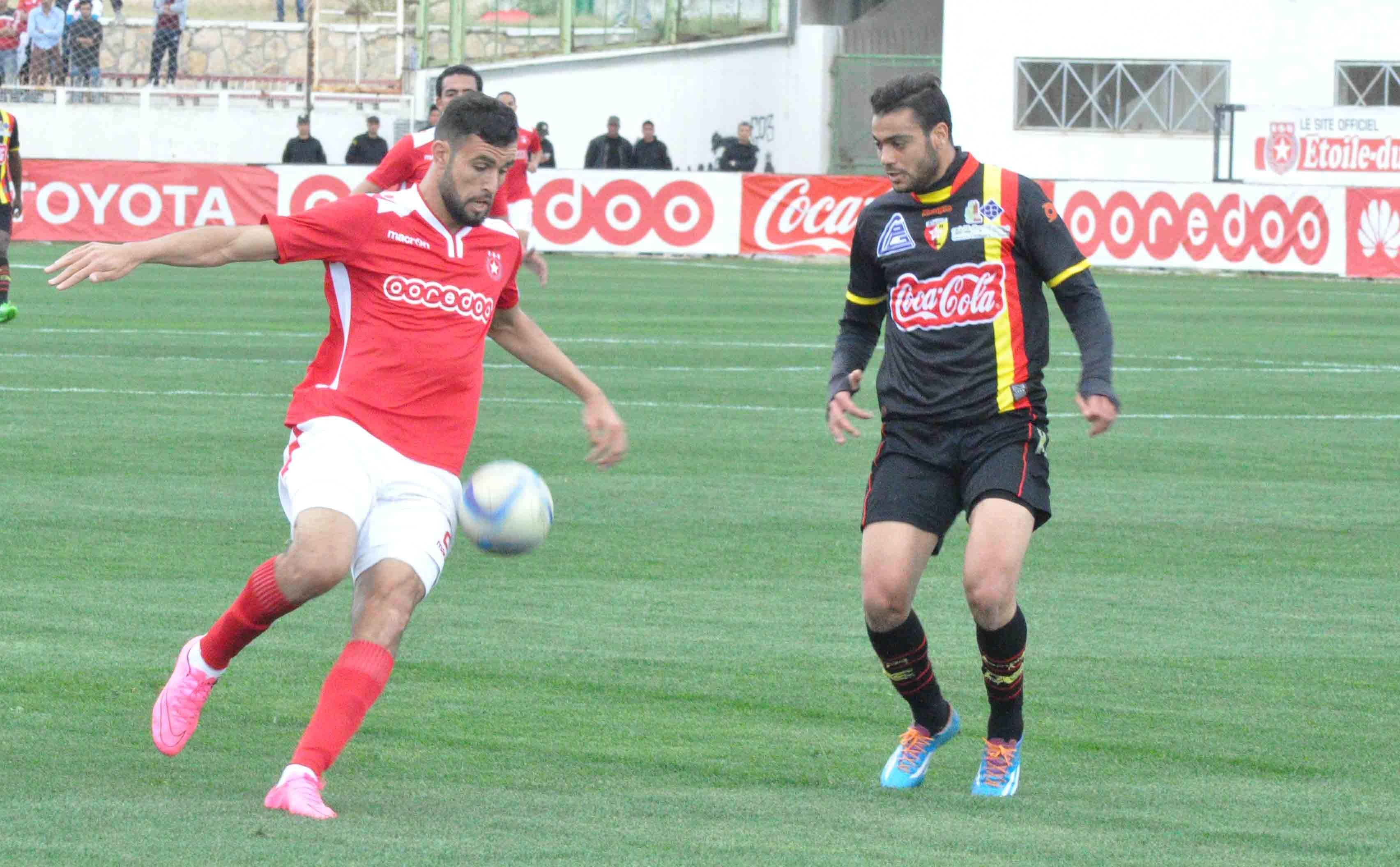 حمدي النقاز خلال لقاء امس ضد نجم المتلوي 