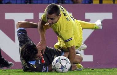 لقطة من اخر لقاء اوروبي جمع بين نابولي مع فياريال