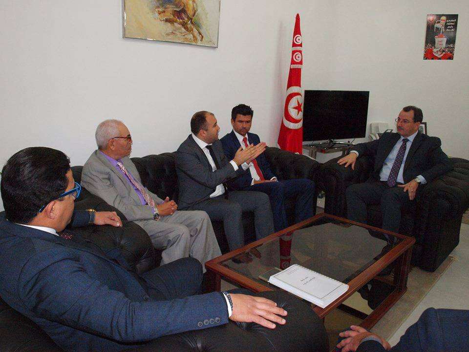 من استقبال وزير الرياضة للاتحاد الدولي لكرة القدم المصغرة