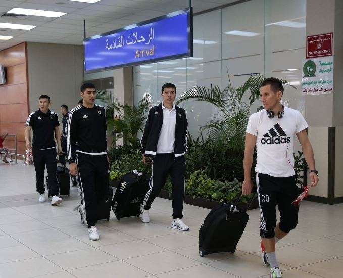 وصول بعثة فريق ناساف كارشي الى المطار