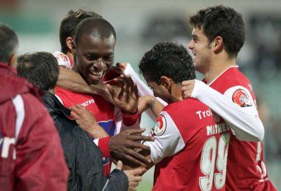 فرحة واسون رينتيرا ولاعبي براغا بالهدف الاول 