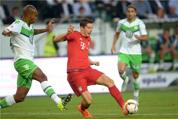 ليفاندوفسكي في مباراة سابقة ضد فولفسبورغ