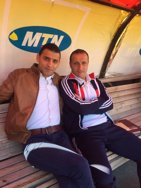 عمار ابو راس مع مدرب الاتحاد السوري
