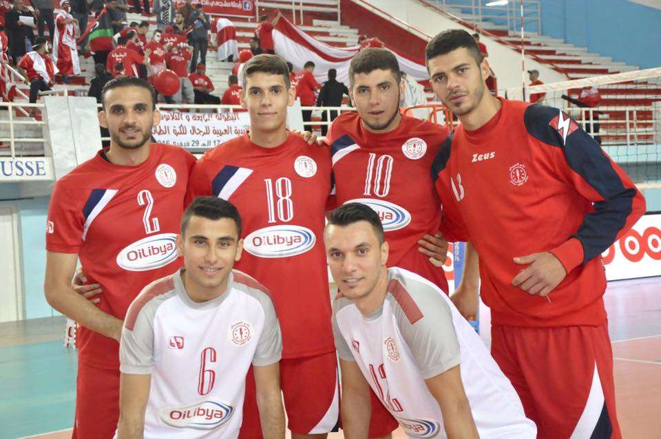 صورة للاعبي السويحلي خلال البطولة العربية