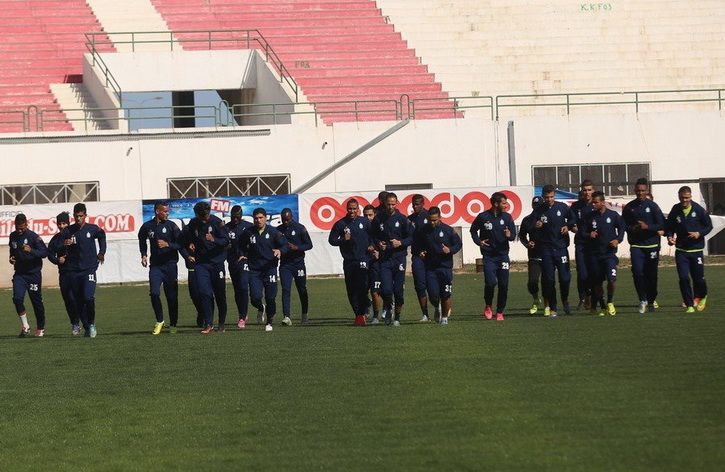 صورة من الحصة التدريبية للأهلي في ملعب سوسة