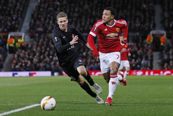  أندري رومر خلال لقاء مانشستر يونايتد 