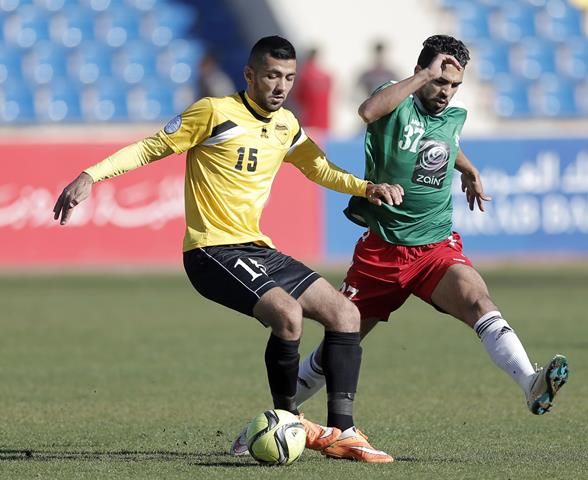 من مباراة الوحدات والحسين اربد اليوم