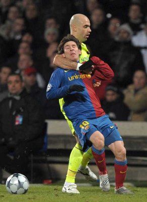 مبارة برشلونة وليون 