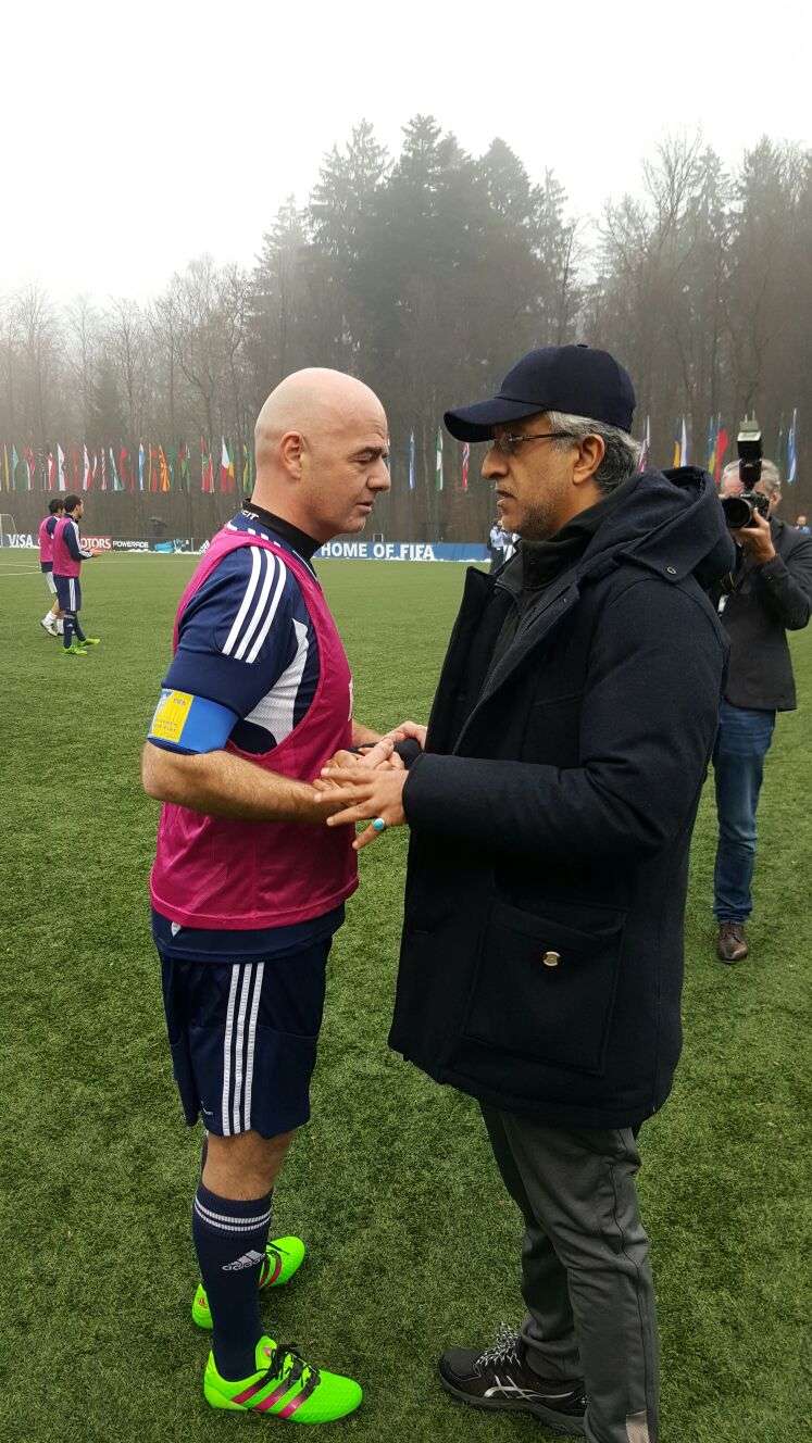 معالي الشيخ سلمان بن ابراهيم مع السيد جياني أنفانتينو