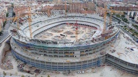 استاد فالنسيا الجديد ما زال تحت الانشاء 