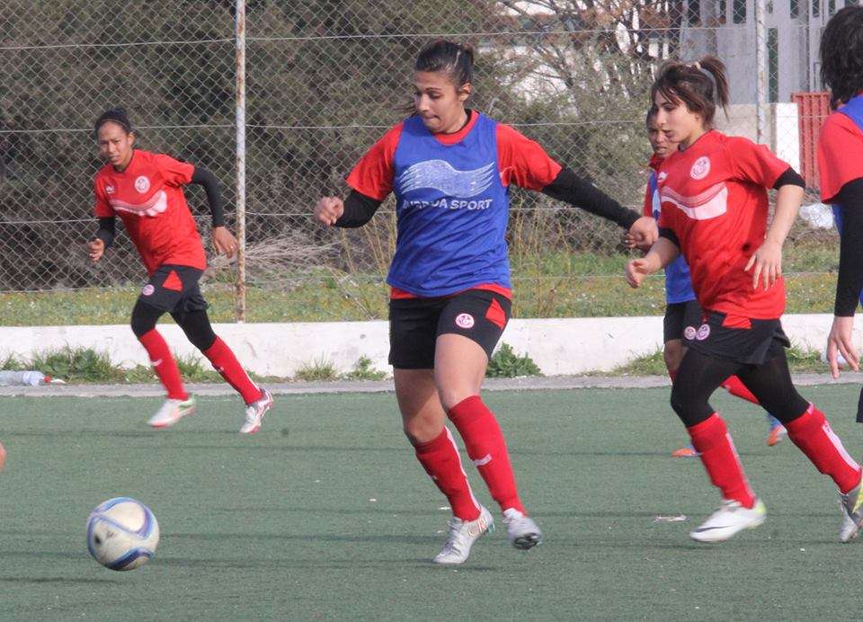 من تدريبات منتخب سيدات تونس لكرة القدم