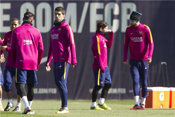 تدريبات برشلونة إستعدادا للقاء رايو فاييكانو