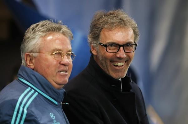 لوران بلان مع هيدينك في مباراة الذهاب مع تشيلسي