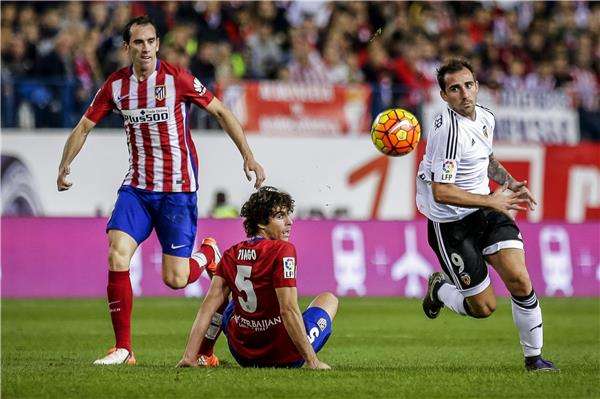 من مباراة الذهاب بين فالنسيا وأتلتيكو