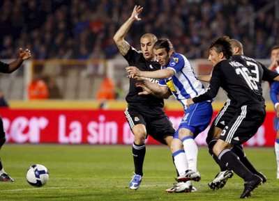 جانب من لقاء ريال مدريد و اسبانيول 