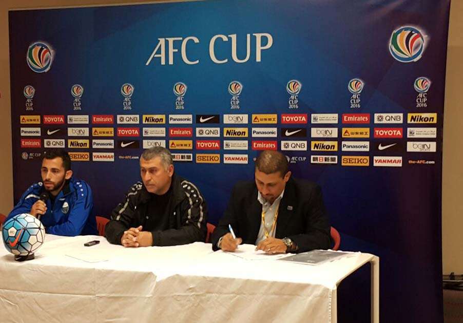 من المؤتمر الصحفي لنزار محروس