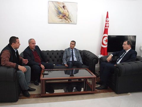 استقبال وزير الرياضة التونسي لاتحاد كرة اليد