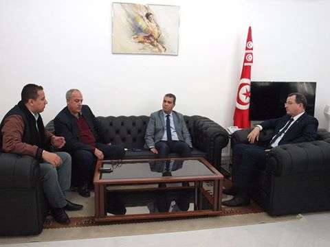 استقبال وزير الرياضة التونسي لاتحاد كرة اليد