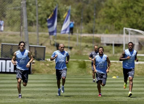 منتخب أوروجواي خلال التدريبات