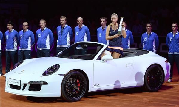 كيربر لدى فوزها بلقب بطولة شتوتجارت في السنة الماضية