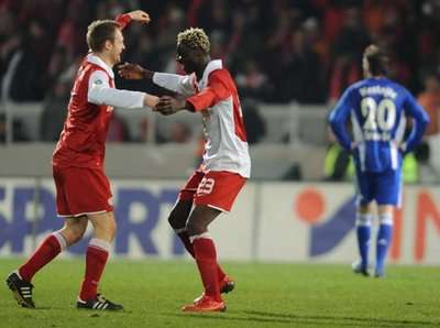 فرحة اللاعبين