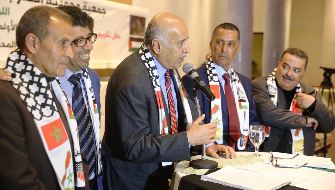 الرجوب يتحدث للصحفيين  المغاربة